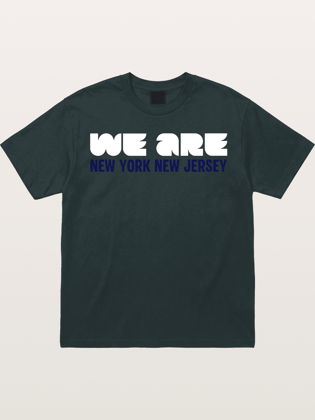 New York New Jersey Navy Typo Gildan T-shirt