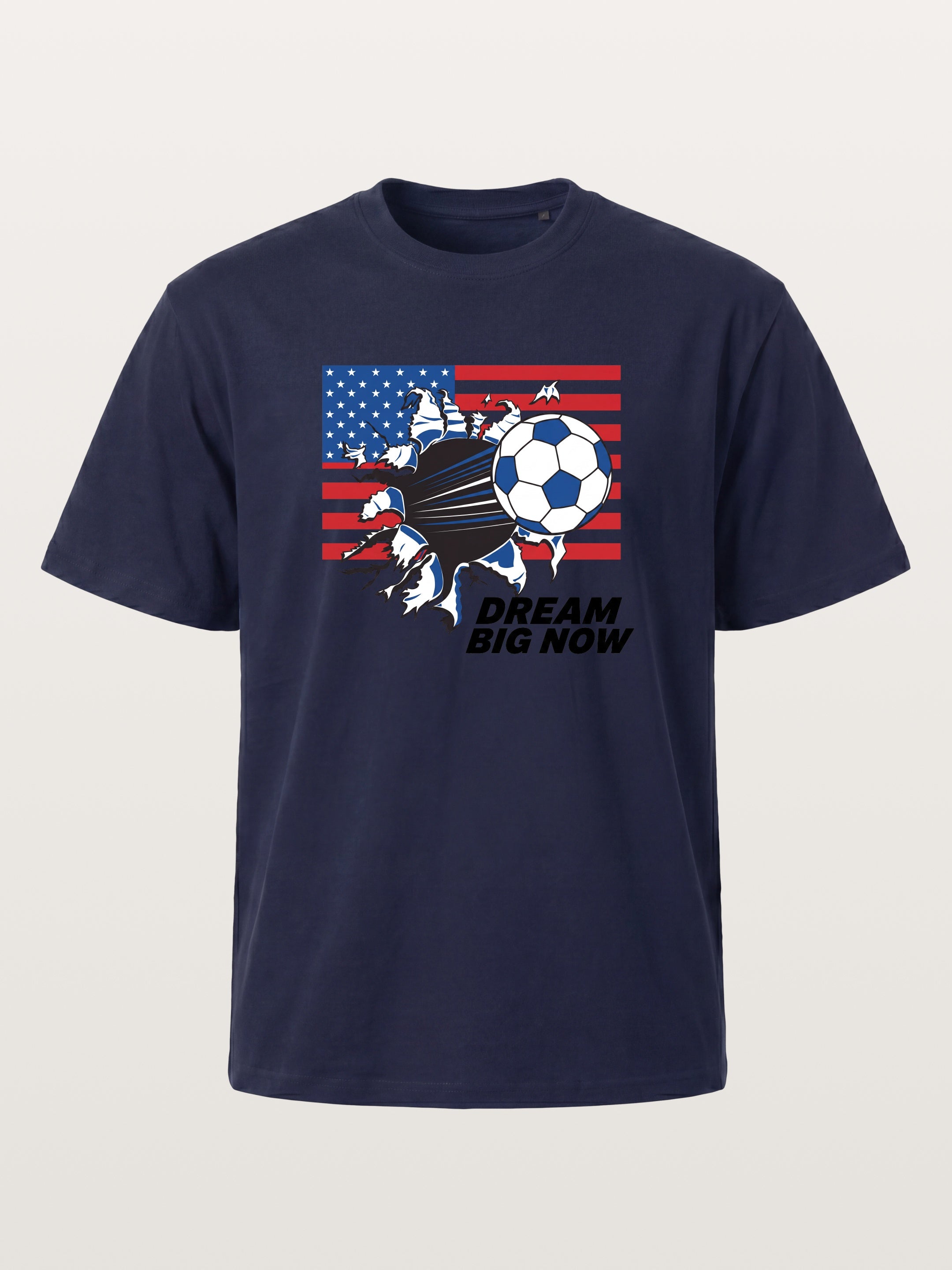 Torn Flag Soccer Explosion Design Gildan T-shirt