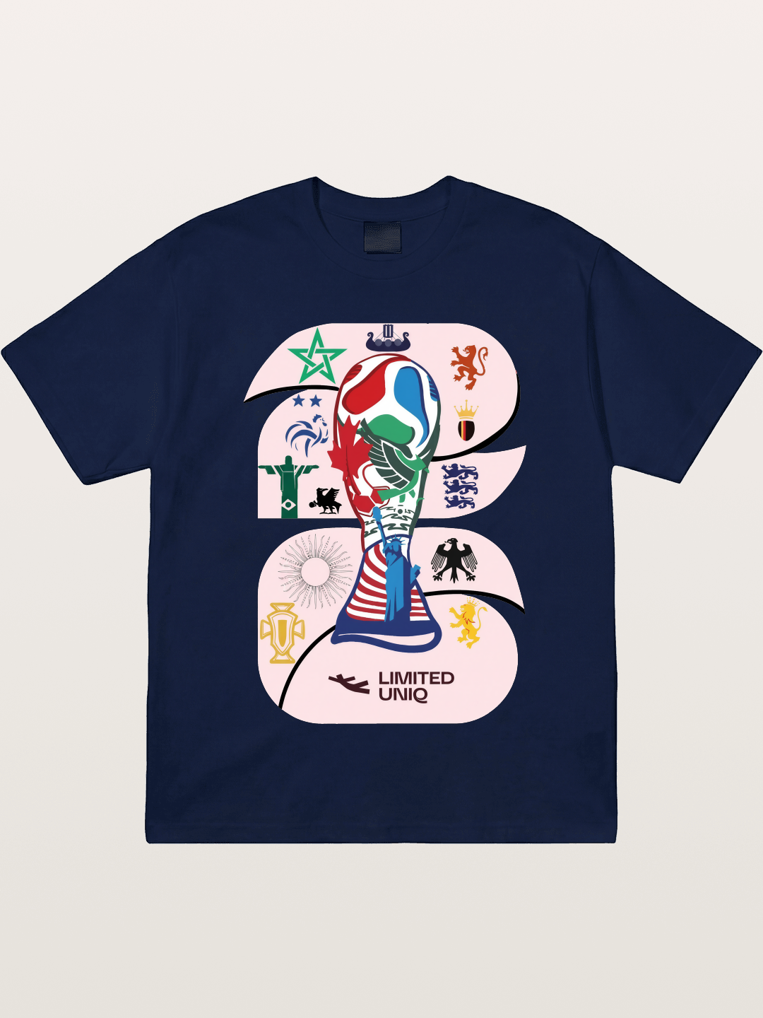 2026 World Cup Trophy Collage Gildan T-shirt