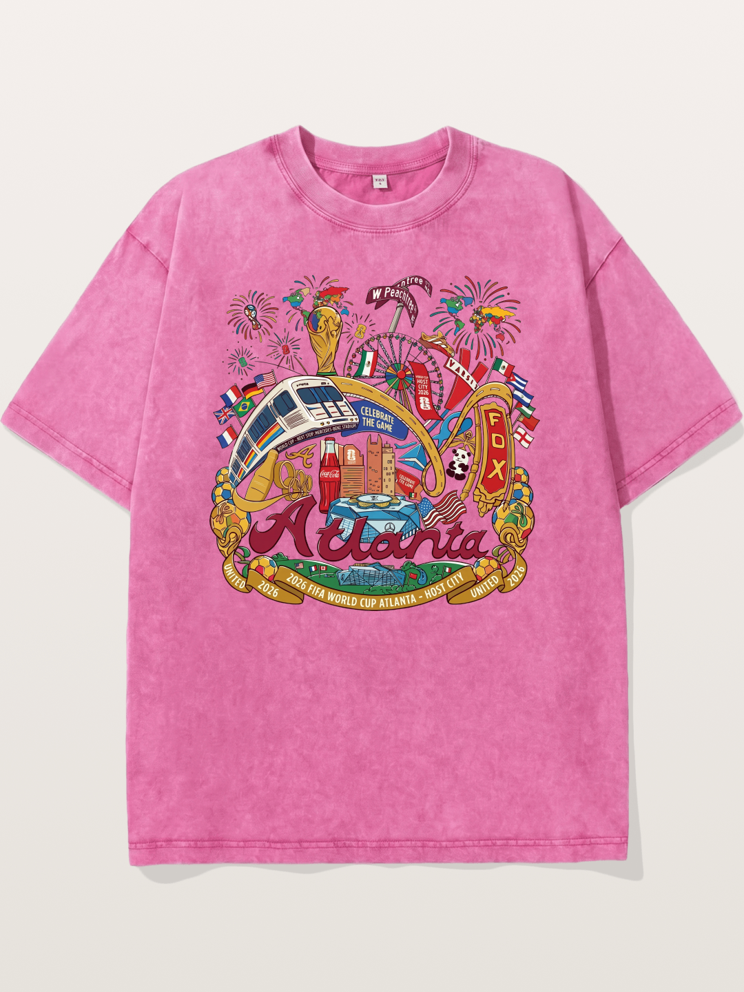 Atlanta 2026 World Cup Poster Washed T-shirt