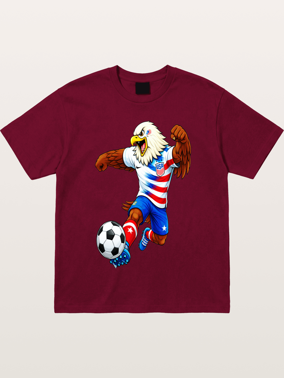 USA Eagle Mascot Soccer Graphic Gildan T-shirt