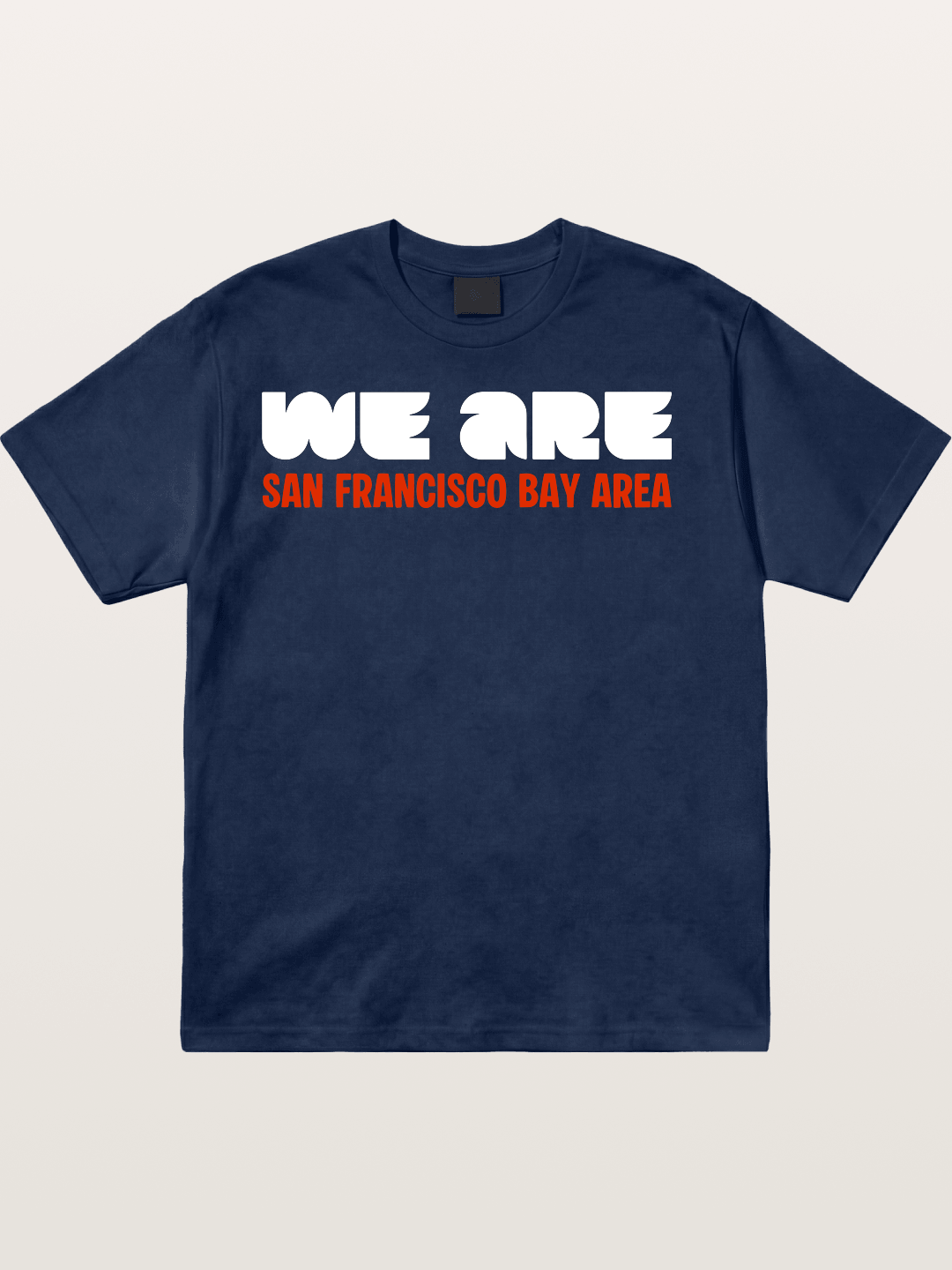 San Francisco Bay Area Red Text Cotton T-shirt