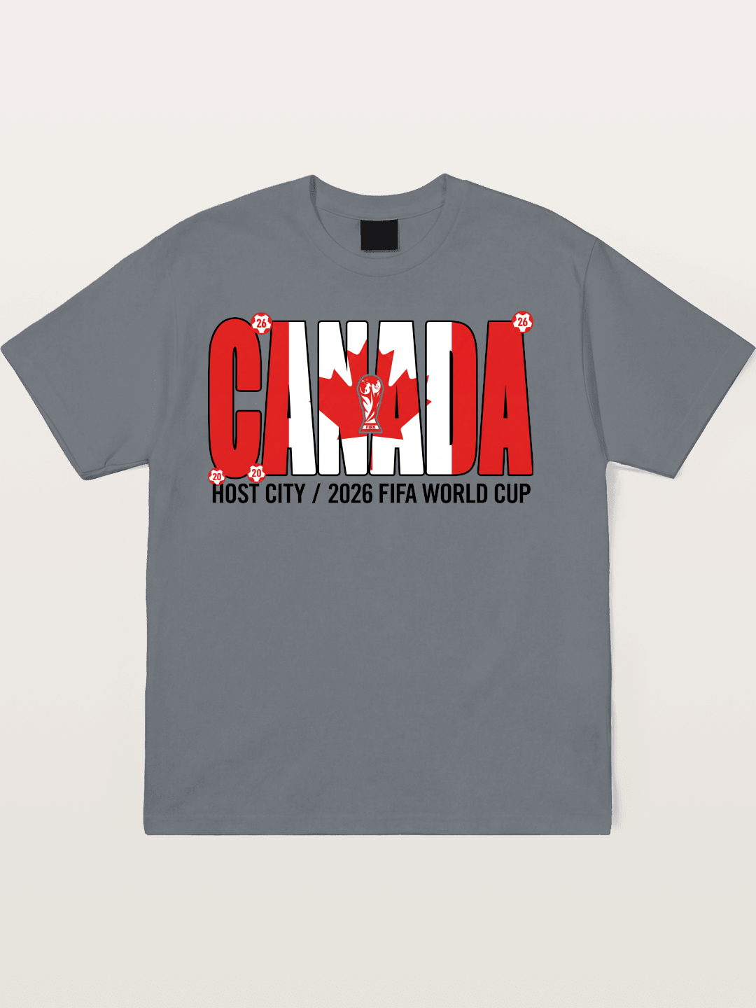 Canada 2026 World Cup Typography Cotton T-shirt