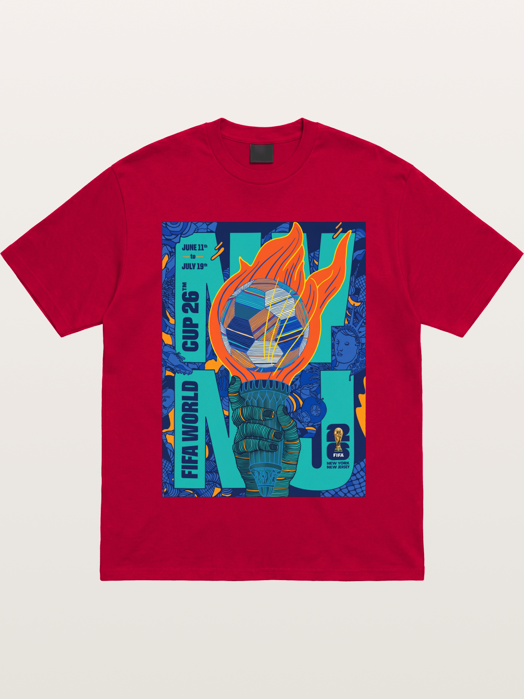 NYNJ WC 2026 Liberty Torch Soccer Gildan T-shirt