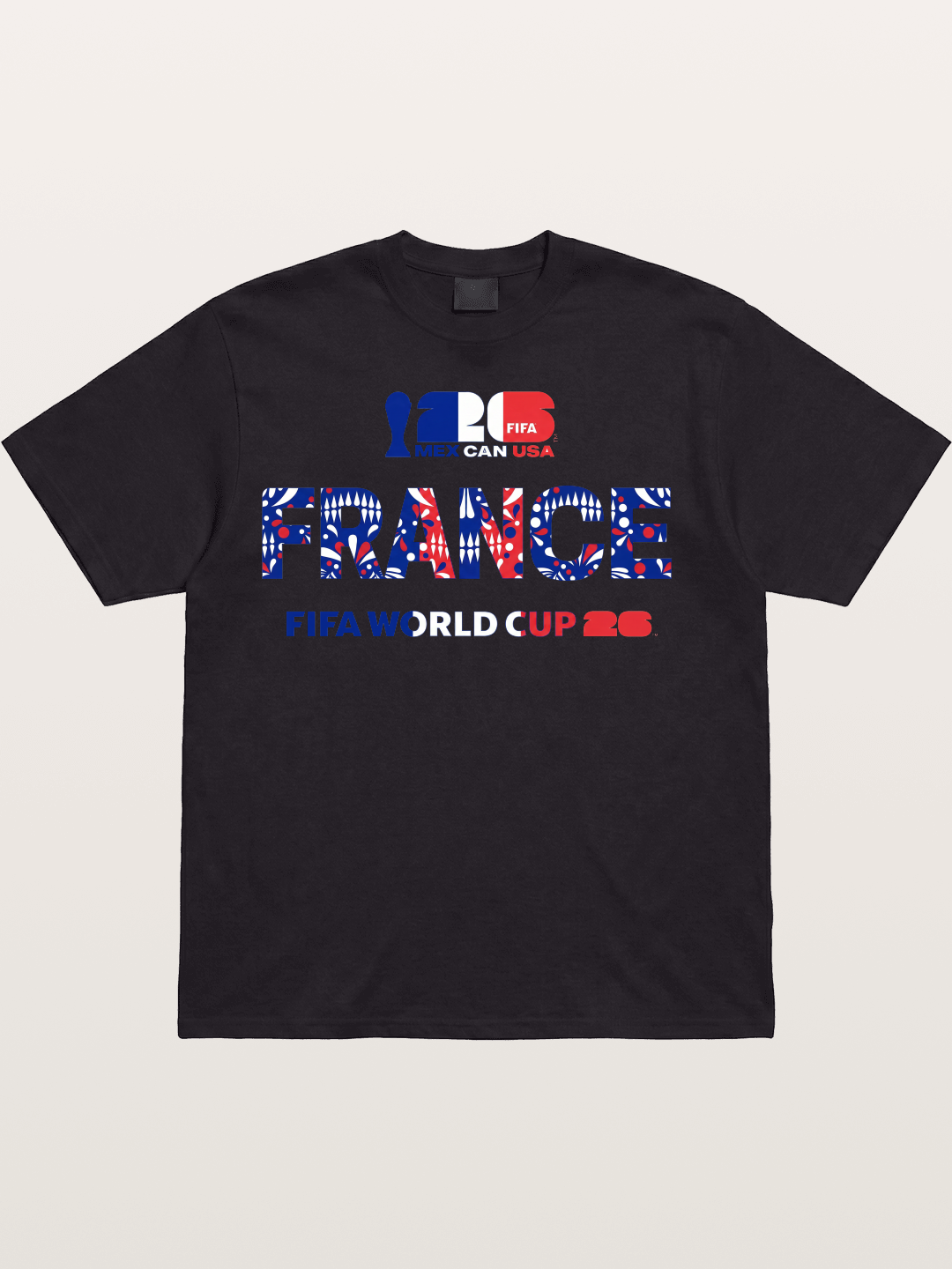 2026 World Cup France Pattern Graphic Cotton T-shirt