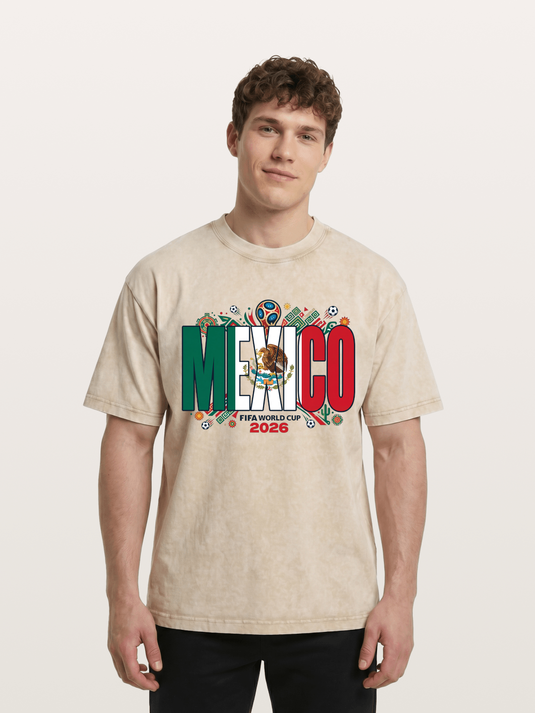 Mexico 2026 World Cup Lettering Washed T-shirt