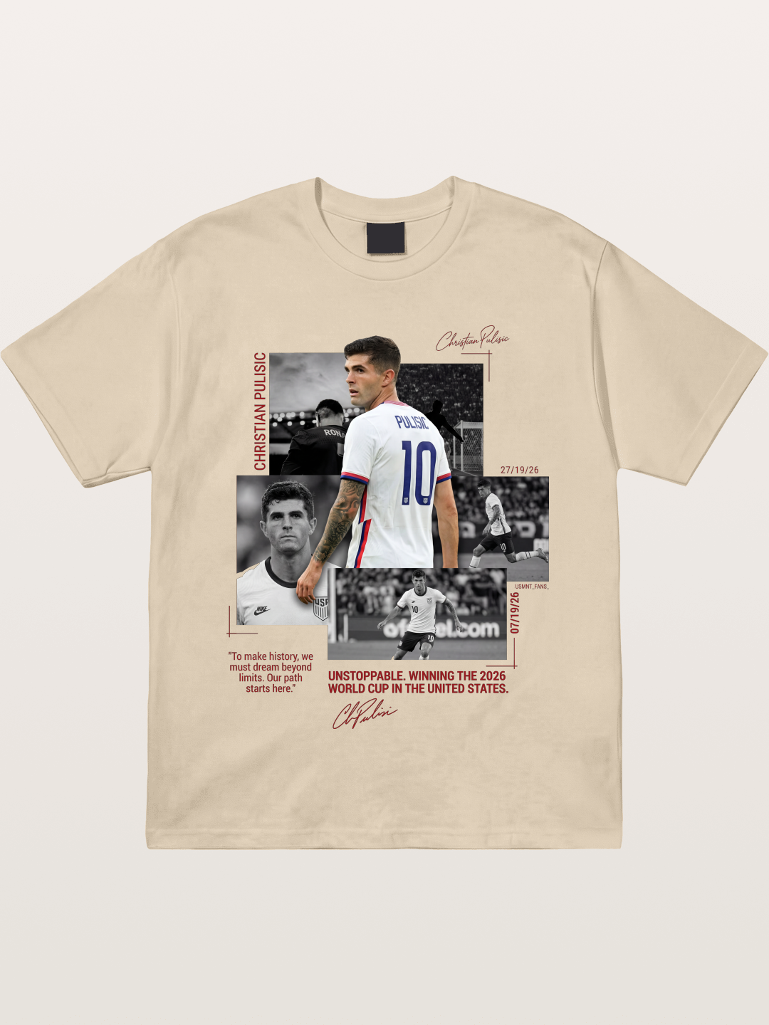 Christian Pulisic Match Day Montage Gildan T-shirt