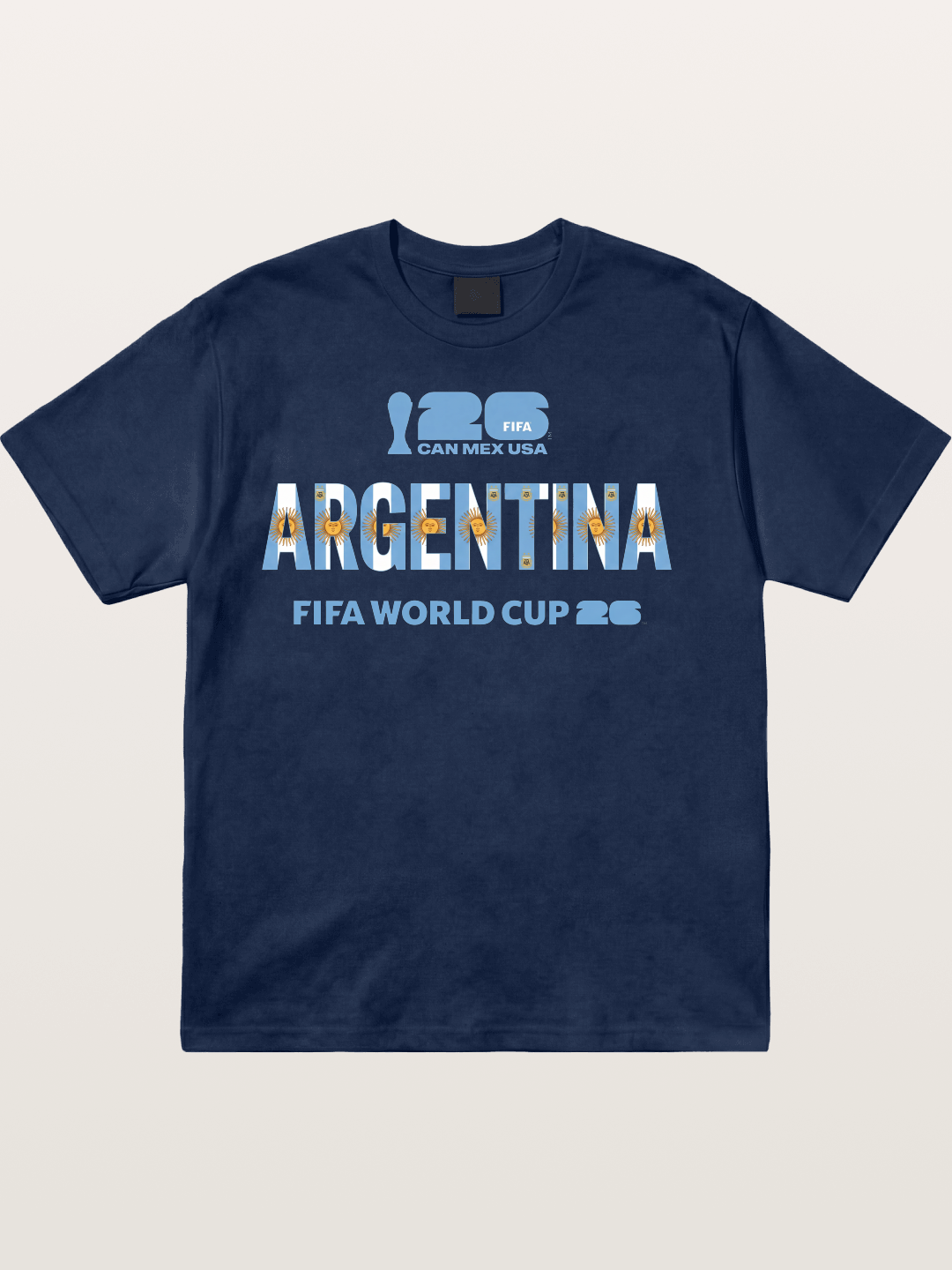 2026 World Cup Argentina Sun Design Cotton T-shirt