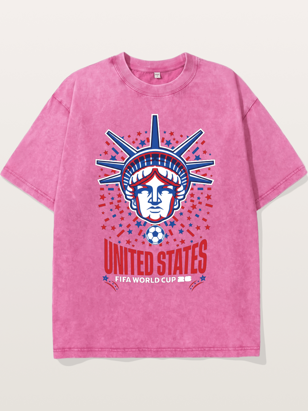 USA WC 2026 Statue of Liberty Badge Washed T-shirt
