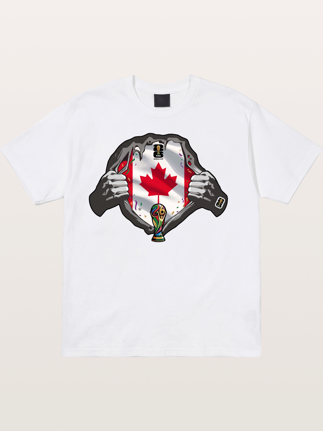 Canada Flag World Cup Poster Cotton T-shirt