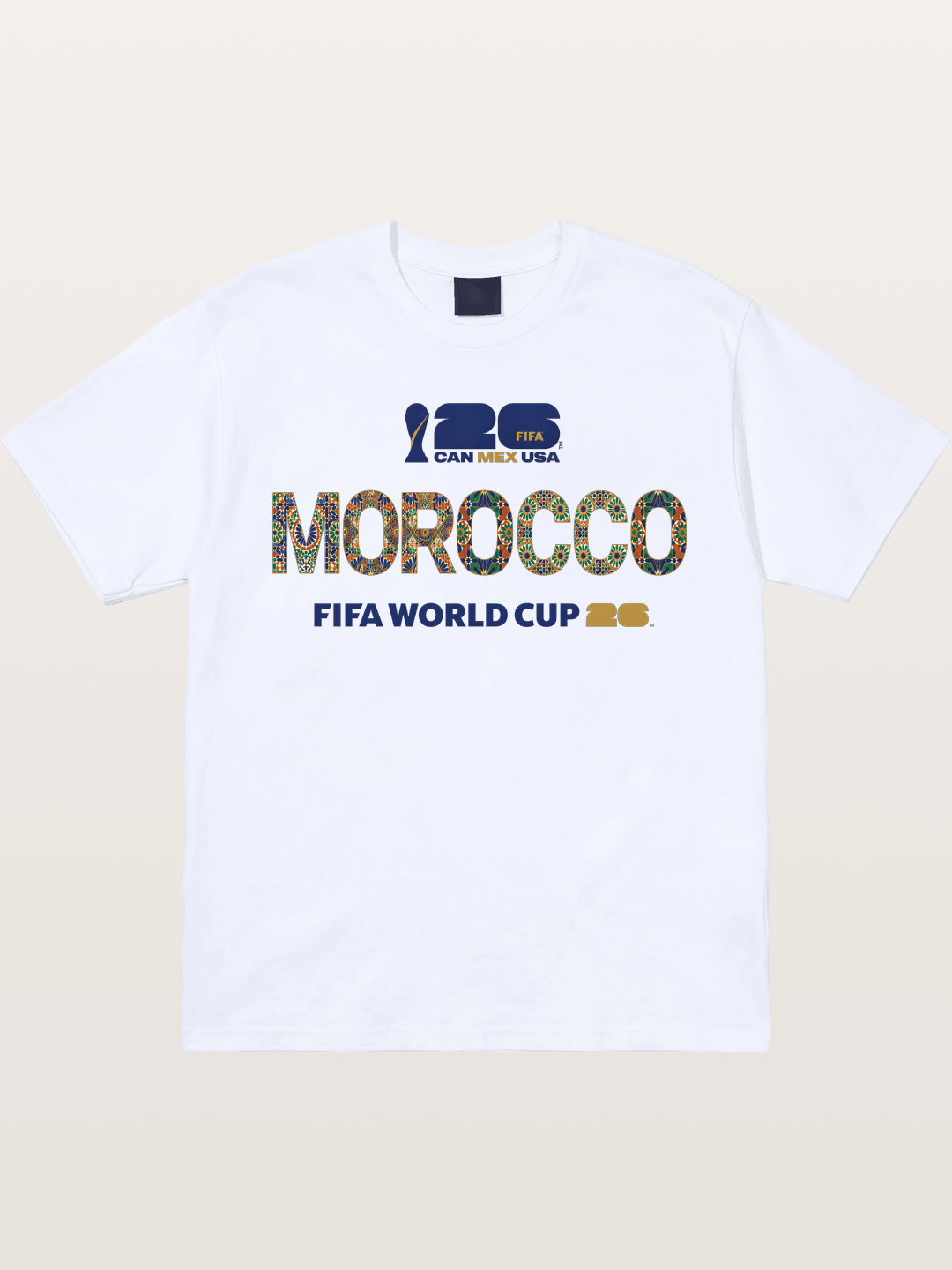 Morocco 2026 Mosaic Typography Gildan T-shirt