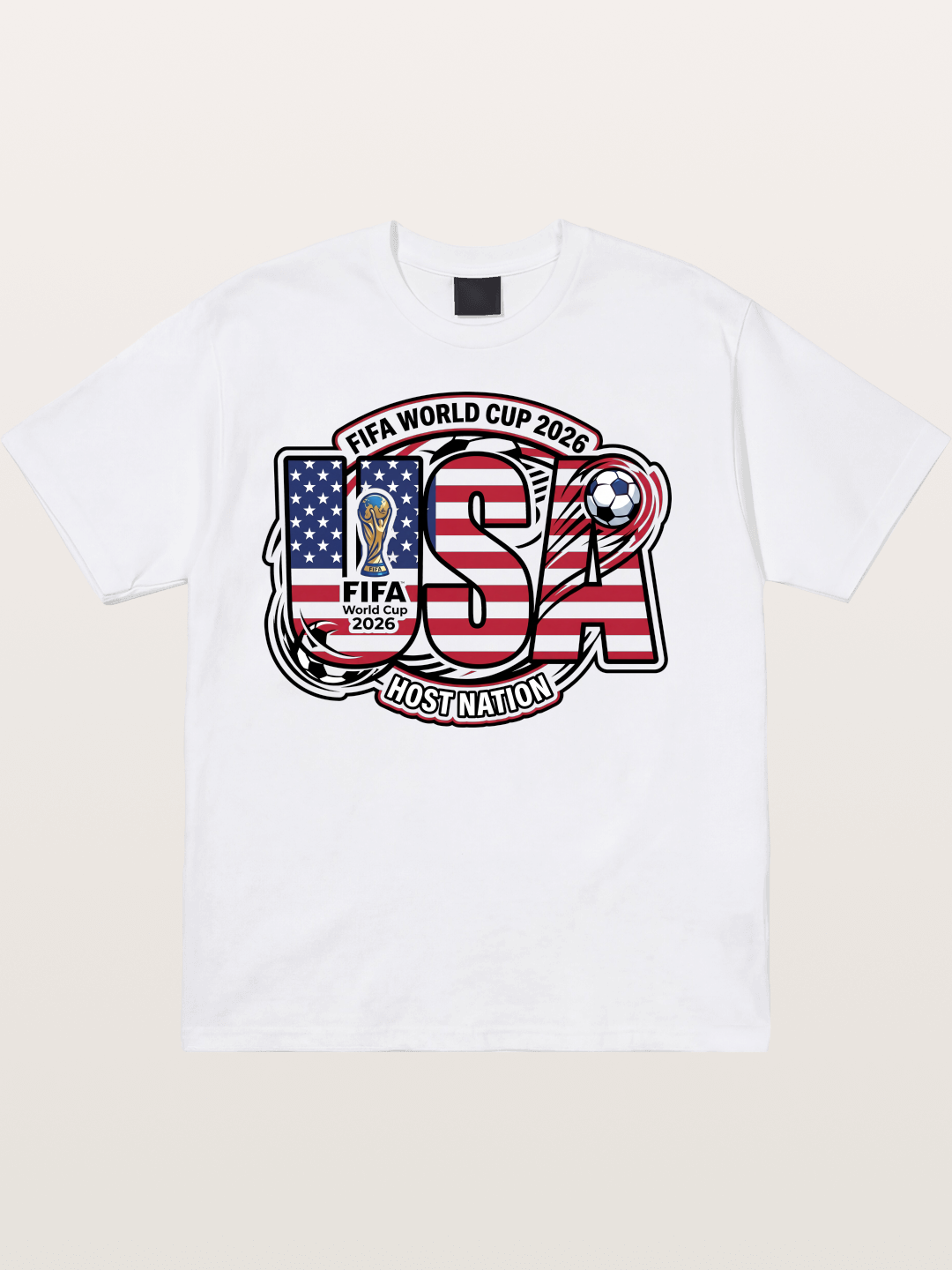 USA 2026 World Cup Typography Cotton T-shirt