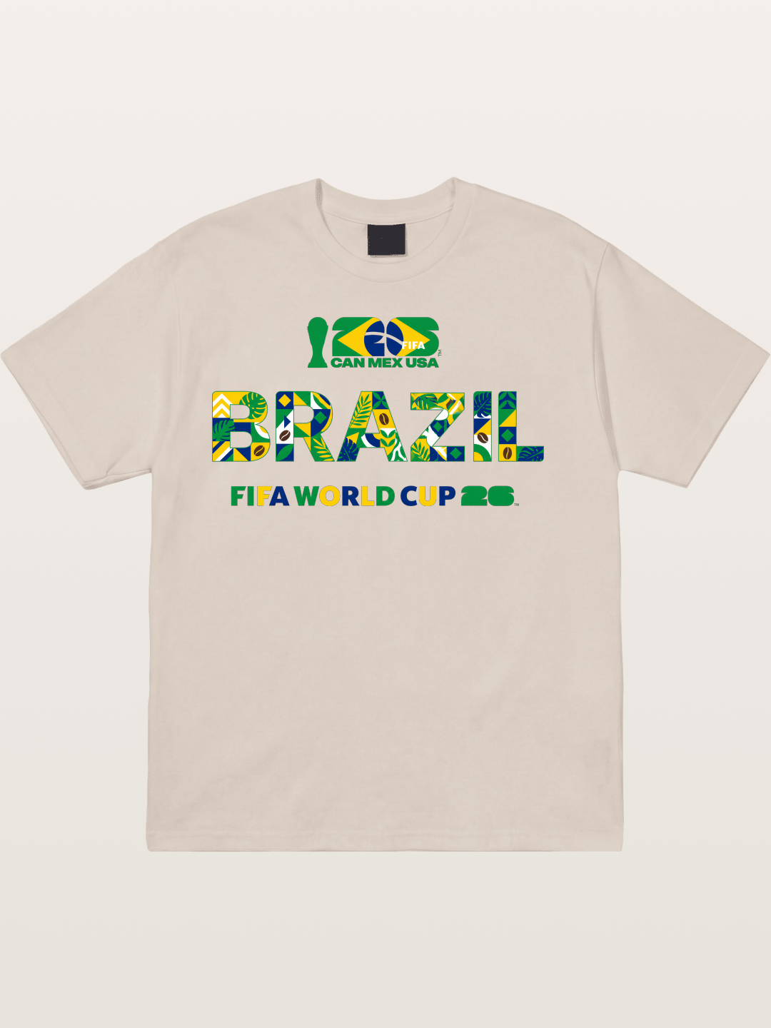 Brazil 2026 Floral Pattern Art Cotton T-shirt
