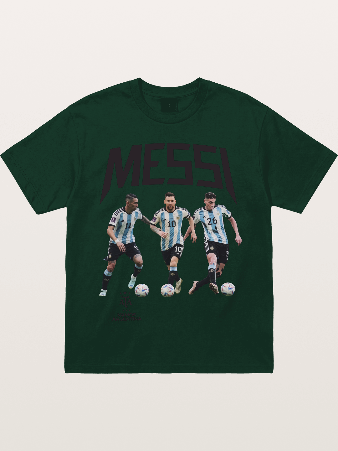 Messi Argentina Trio Soccer Players Gildan T-shirt