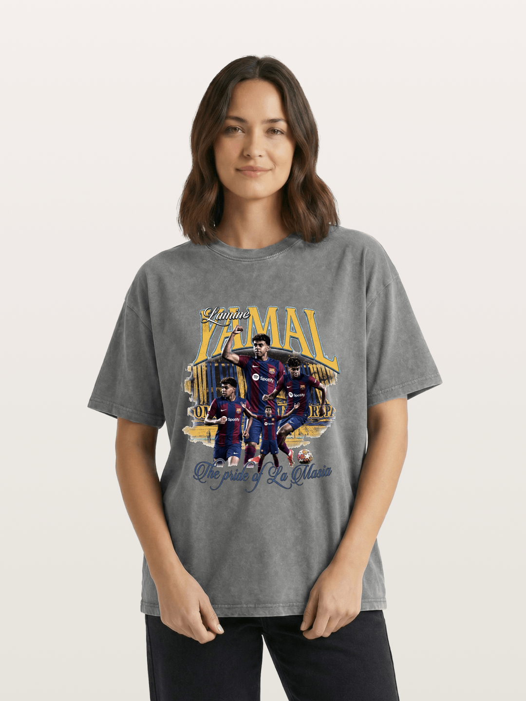 Lamine Yamal La Masia Art Washed T-shirt