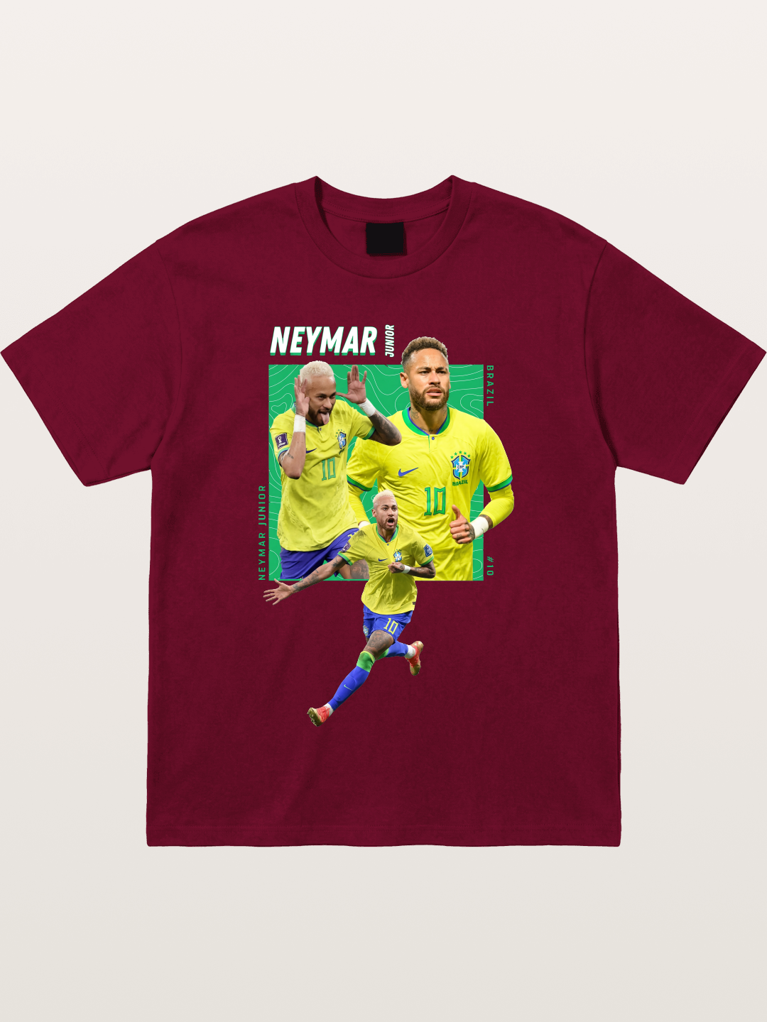Neymar Collage Brazil Poster Gildan T-shirt