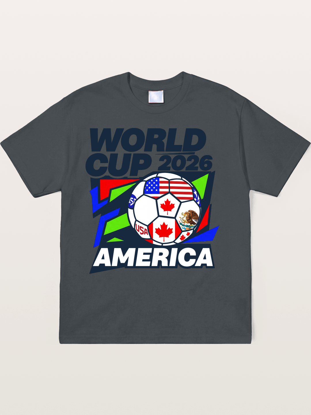 World Cup 2026 America Geometric Soft-Stay T-shirt
