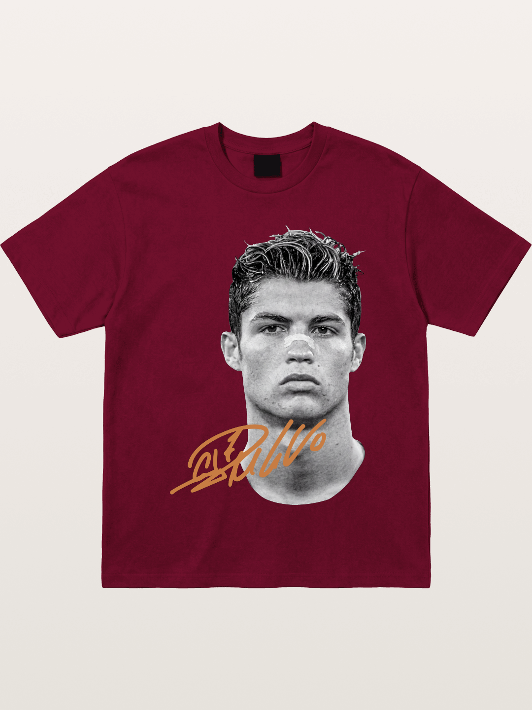 Cristiano Ronaldo Black White Portrait Gildan T-shirt