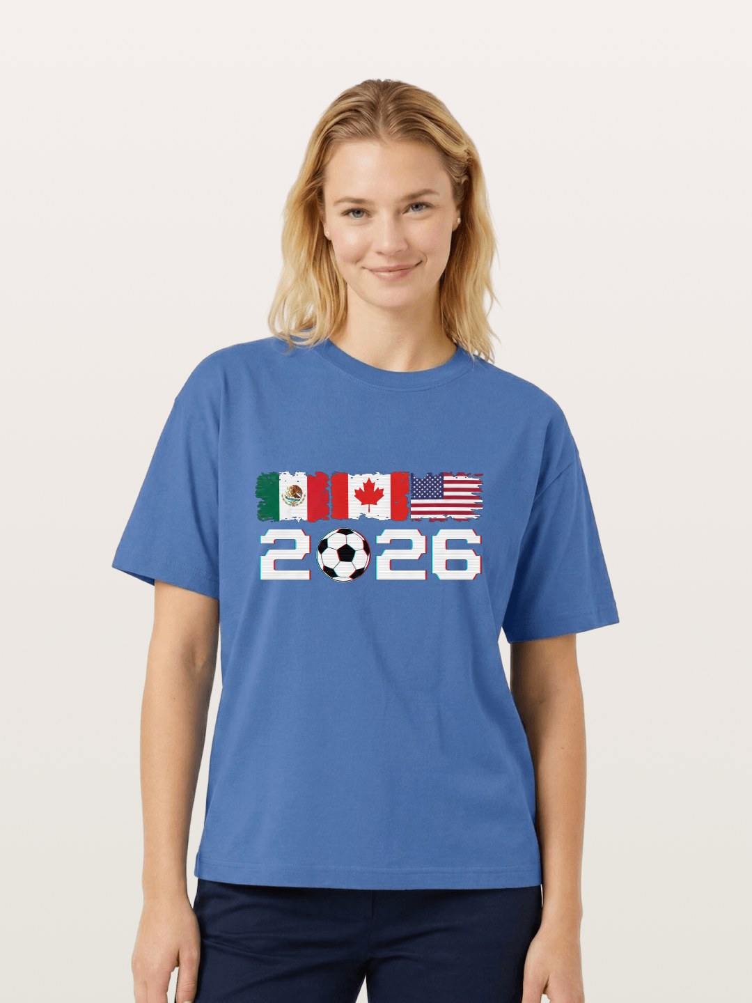 2026 WC USA Mexico Canada Flags Gildan T-shirt