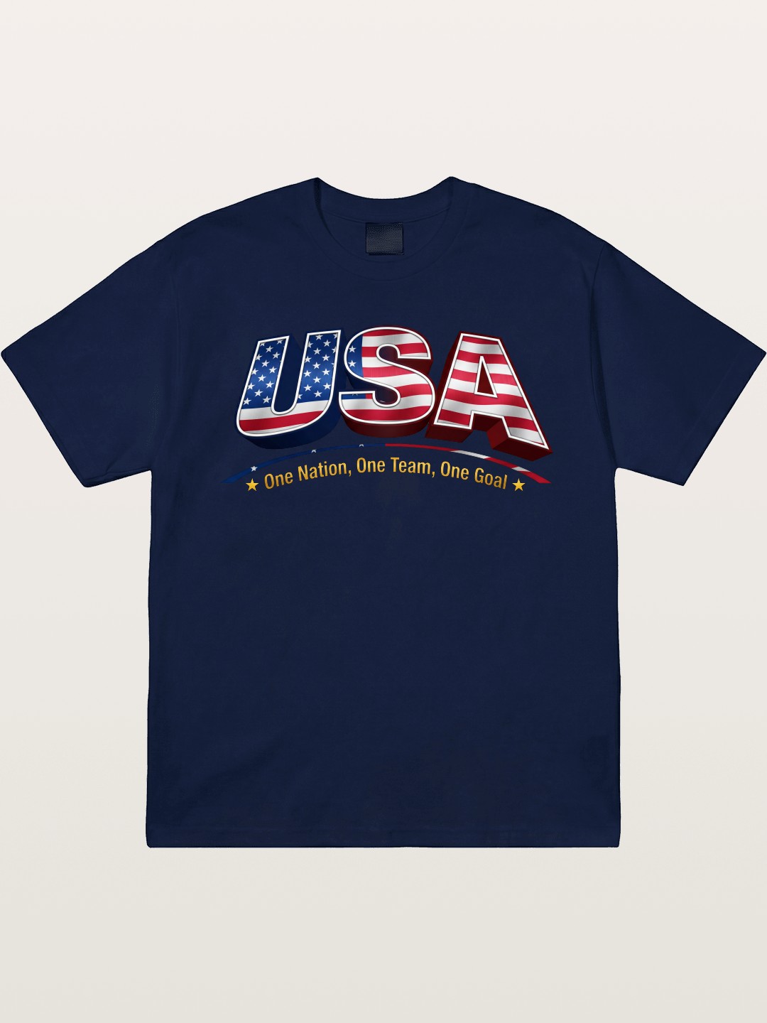 USA Flag 3D Letter World Cup Gildan T-shirt