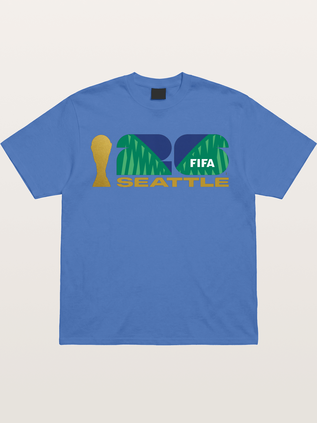 Seattle WC 2026 Gold Green Logo Gildan T-shirt