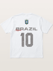 Brazil Neymar 10 Vintage Cotton T-shirt