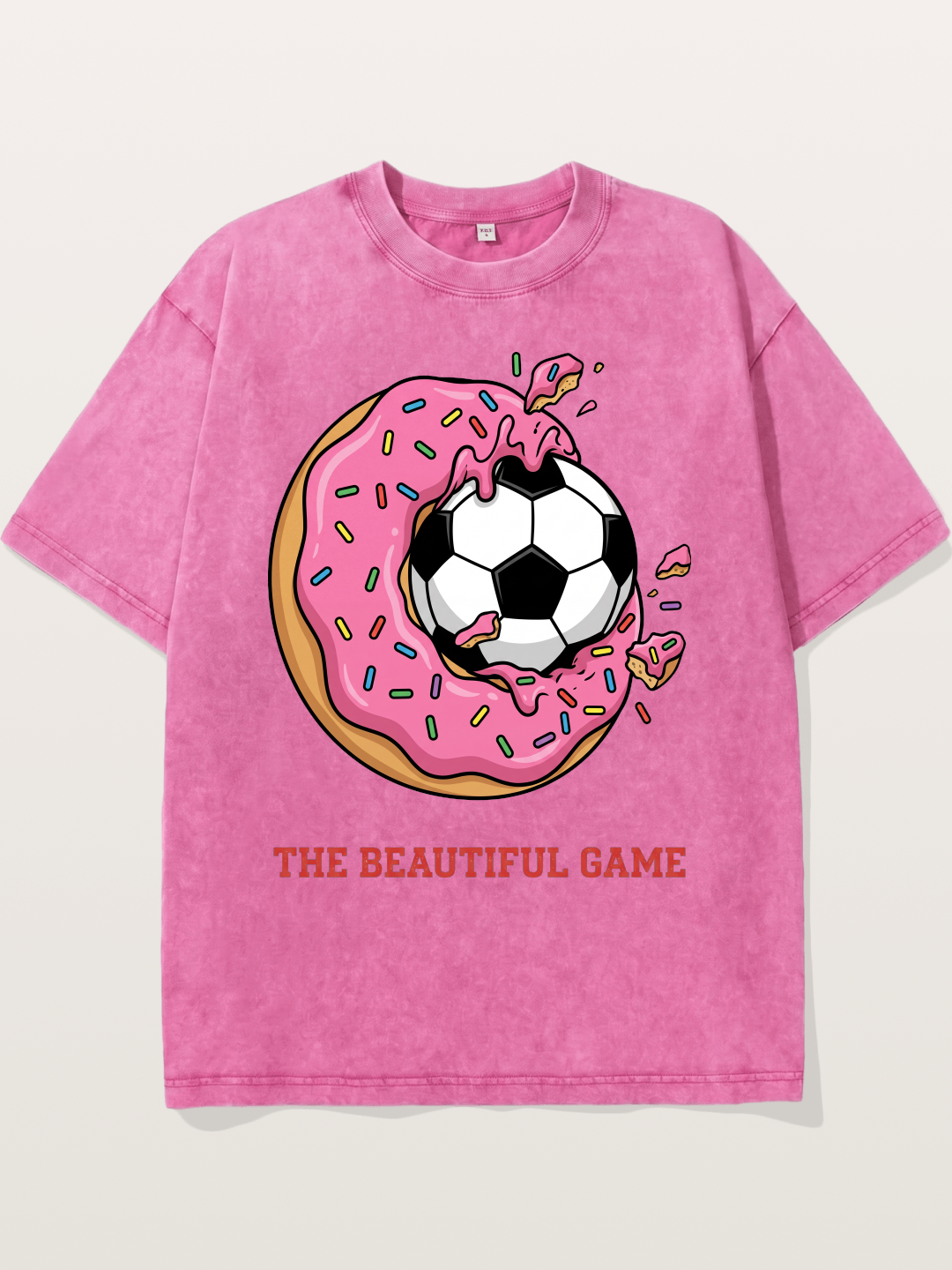 Donut Soccer Sweet Game Art Washed T-shirt
