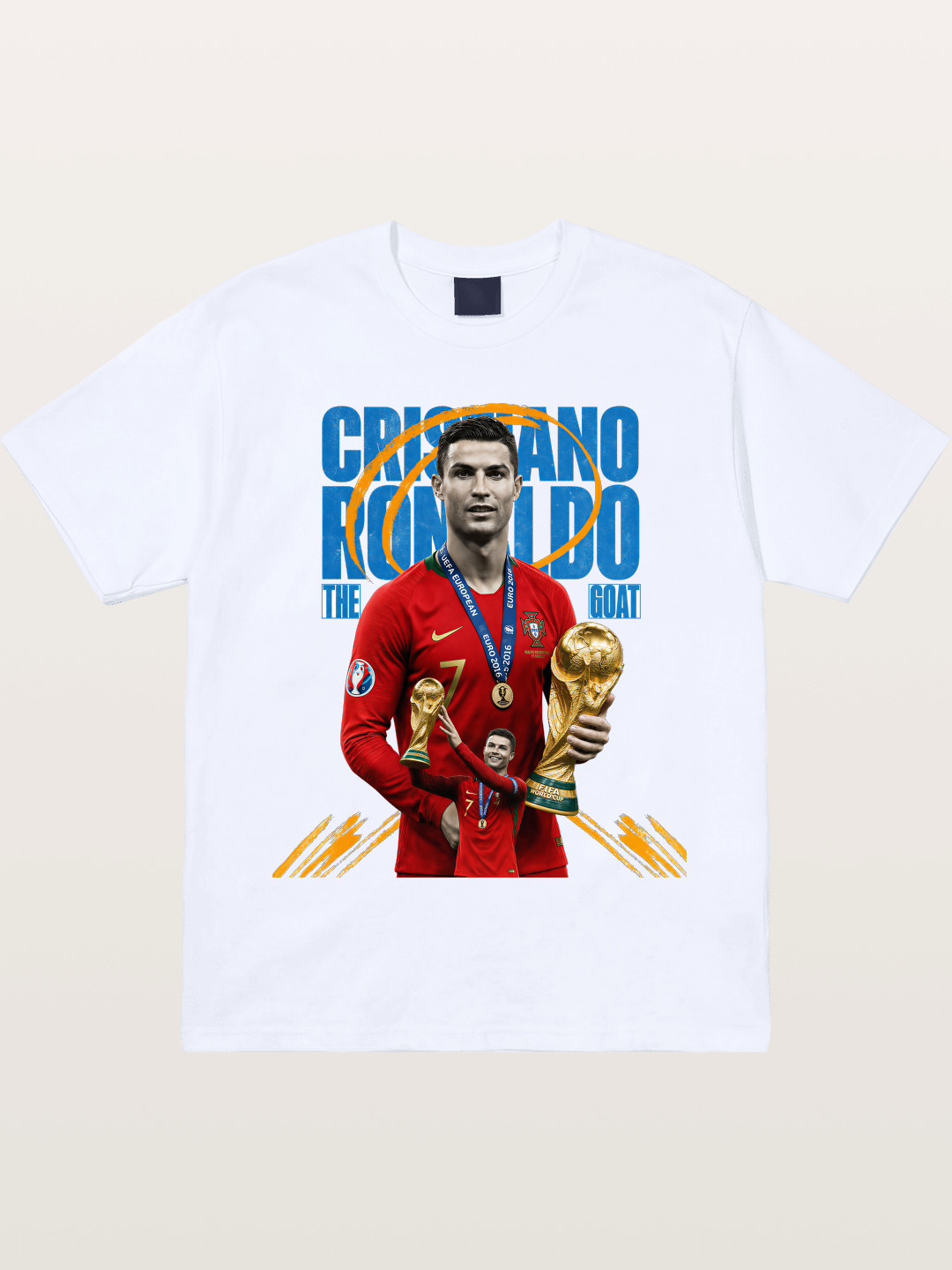 CR7 Portugal WC Trophy Art Gildan T-shirt