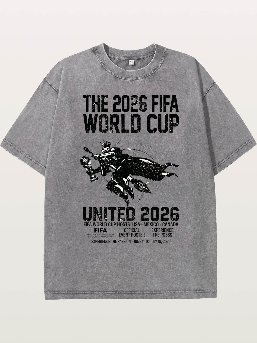 2026 World Cup Rider Poster Washed T-shirt