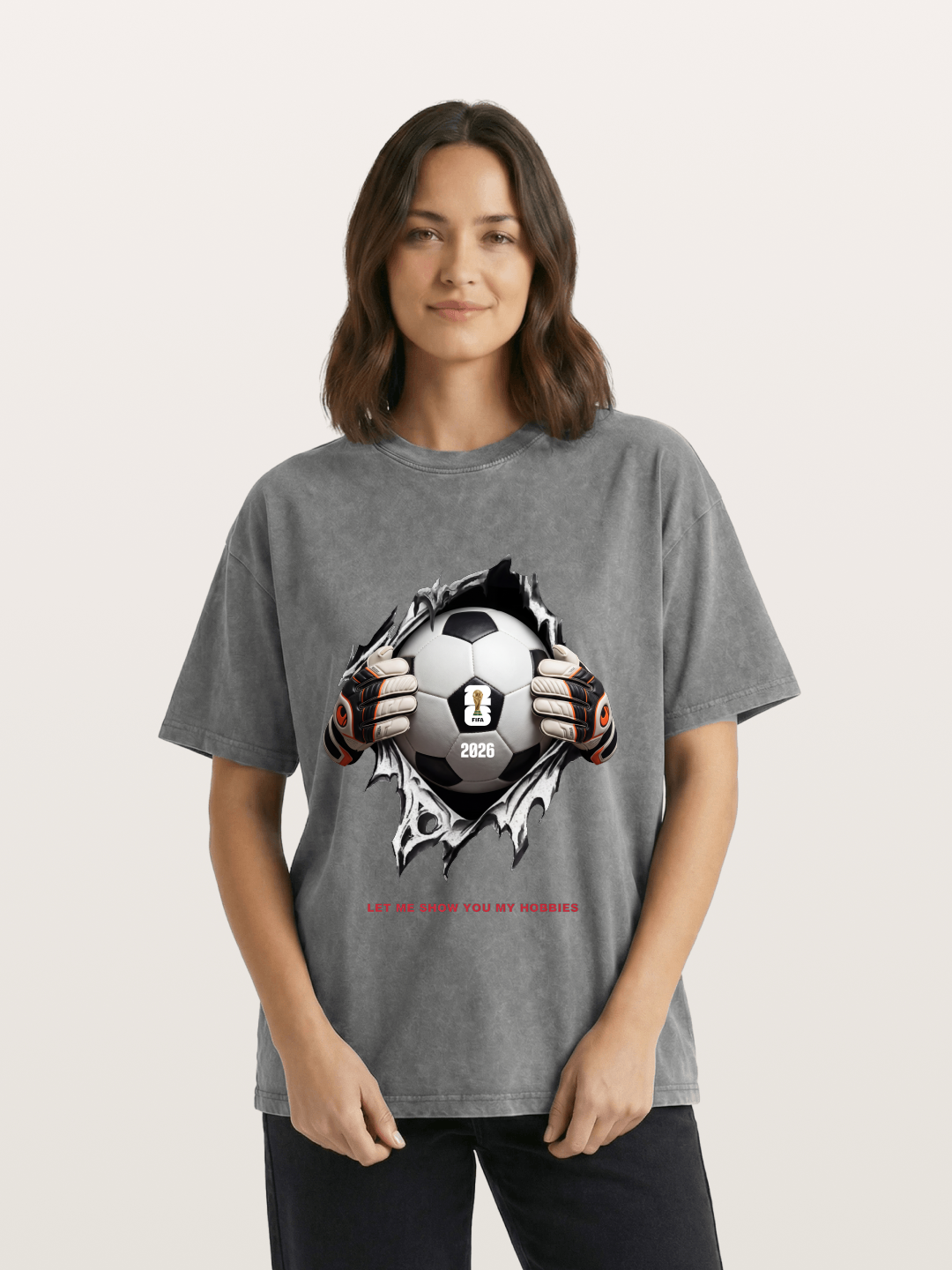 Soccer Ball Tear Effect 2026 Washed T-shirt