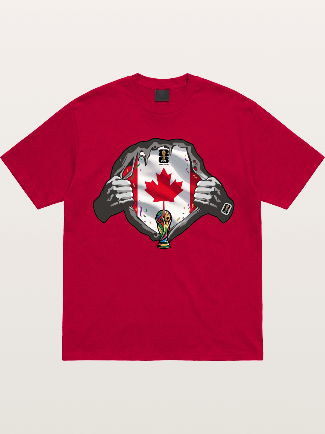 Canada Flag World Cup Poster Gildan T-shirt