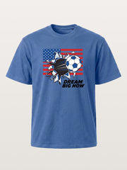 Torn Flag Soccer Explosion Design Gildan T-shirt