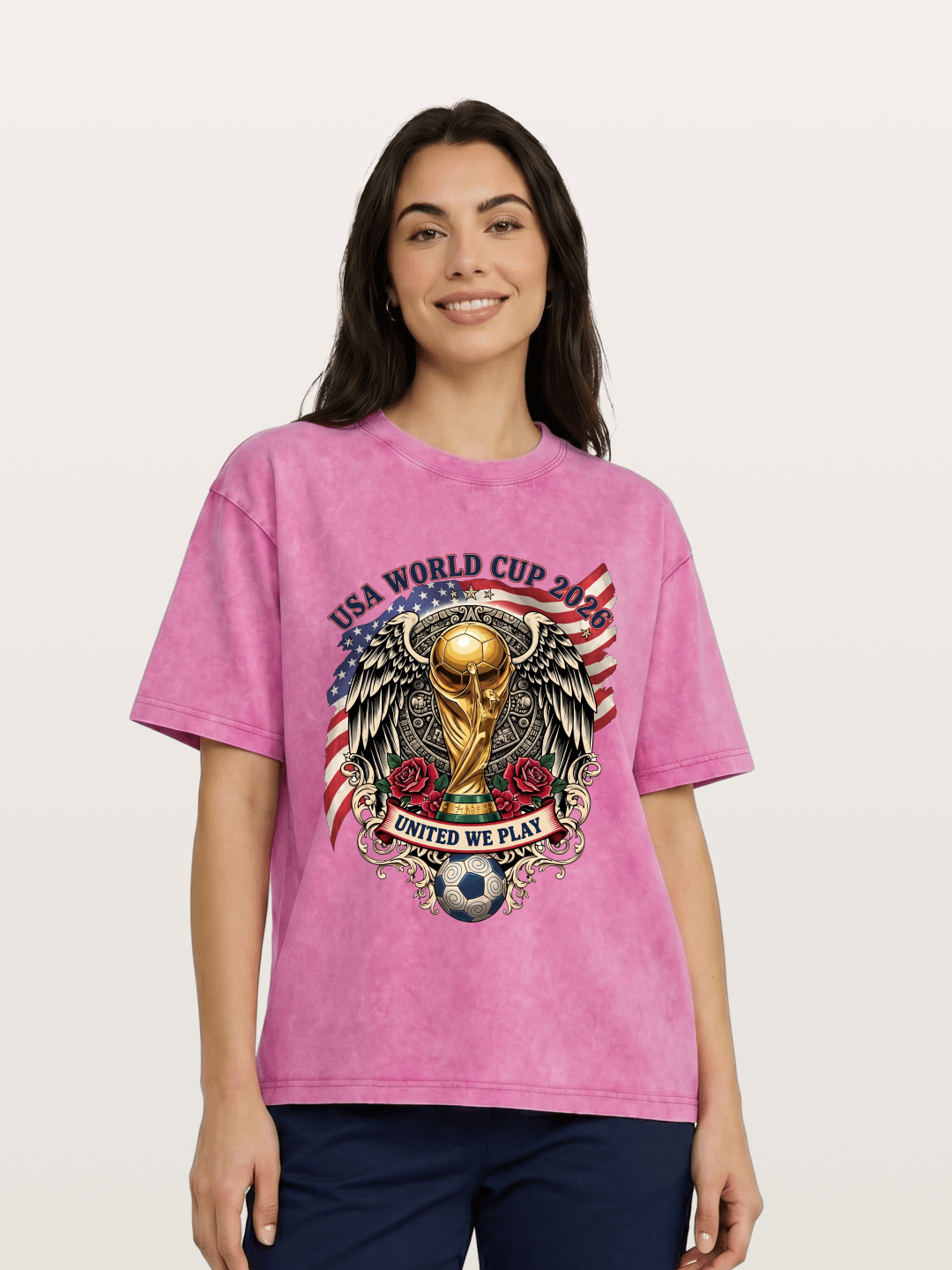 USA 2026 Winged World Cup Trophy Washed T-shirt