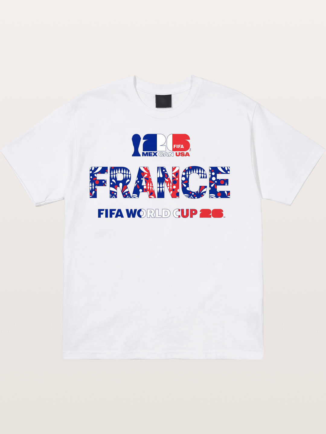 2026 World Cup France Pattern Graphic Cotton T-shirt