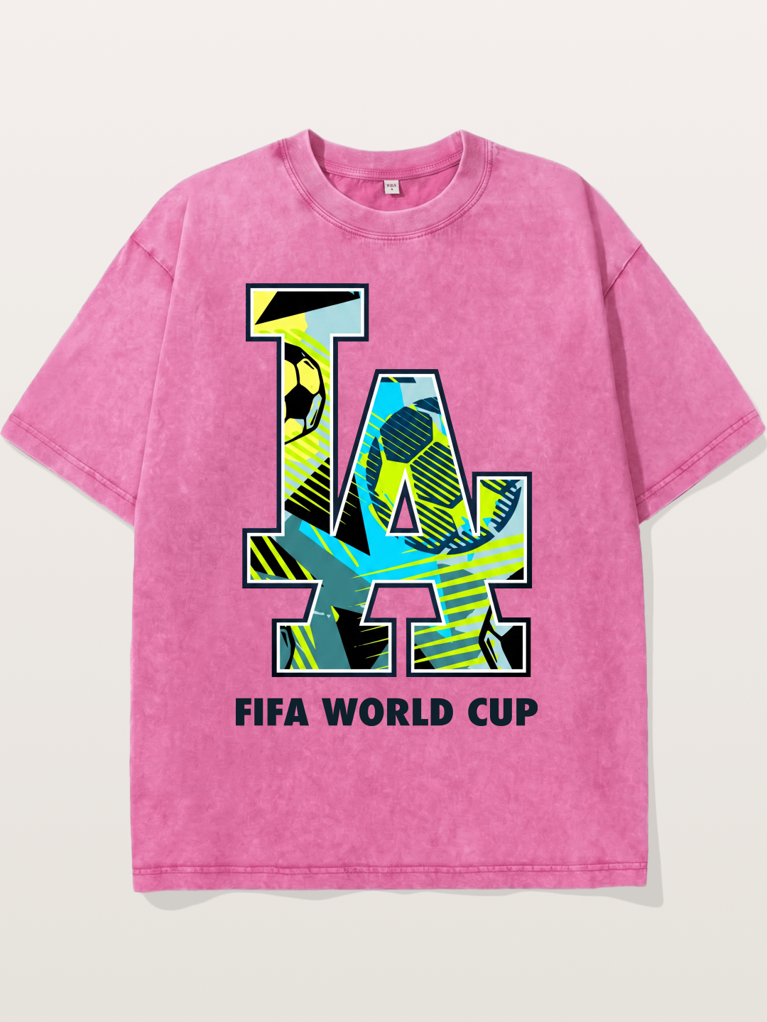 FIFA WC LA Geometric Soccer Fill Washed T-shirt