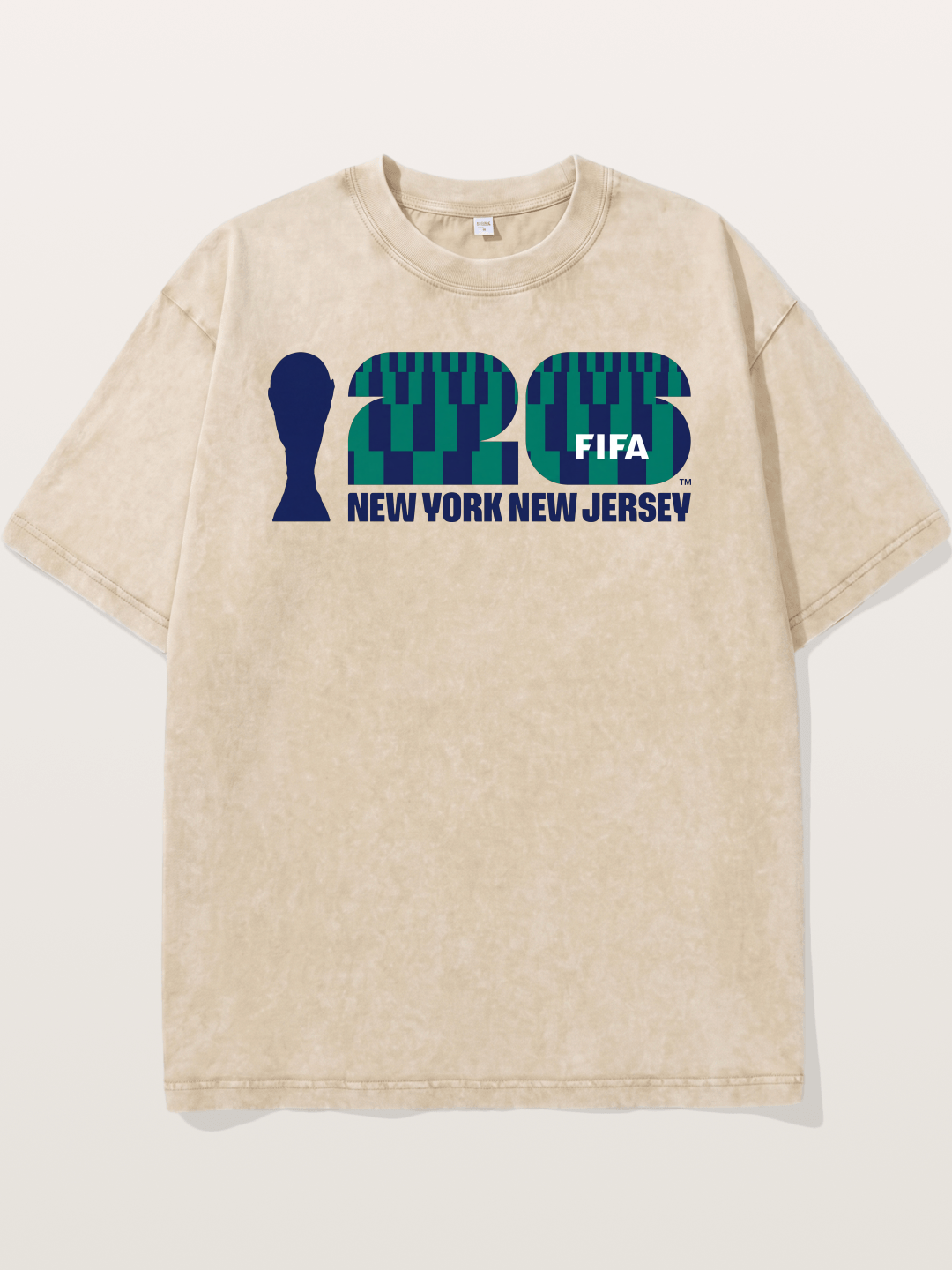 NYNJ WC 2026 Blue Geometric Logo Washed T-shirt