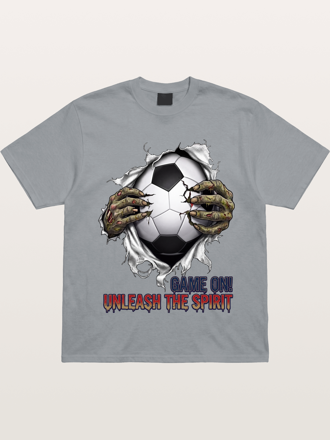 Zombie Claw Tear Soccer Print Gildan T-shirt