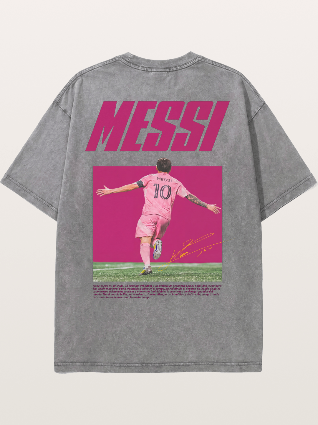 Messi Inter Miami Pink Kit Washed T-shirt