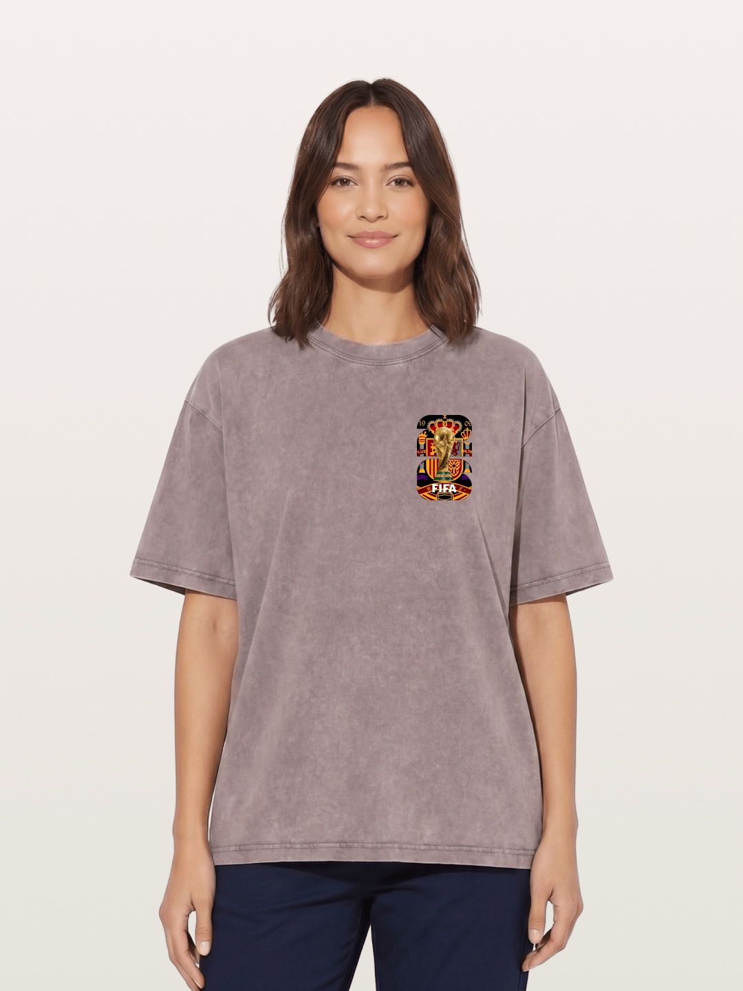 Spain World Cup Trophy Crest Washed T-shirt
