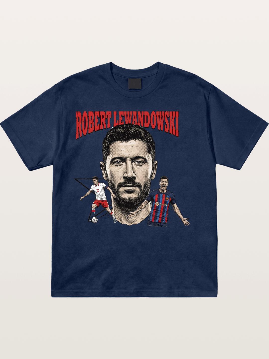 Robert Lewandowski Football Art Cotton T-shirt