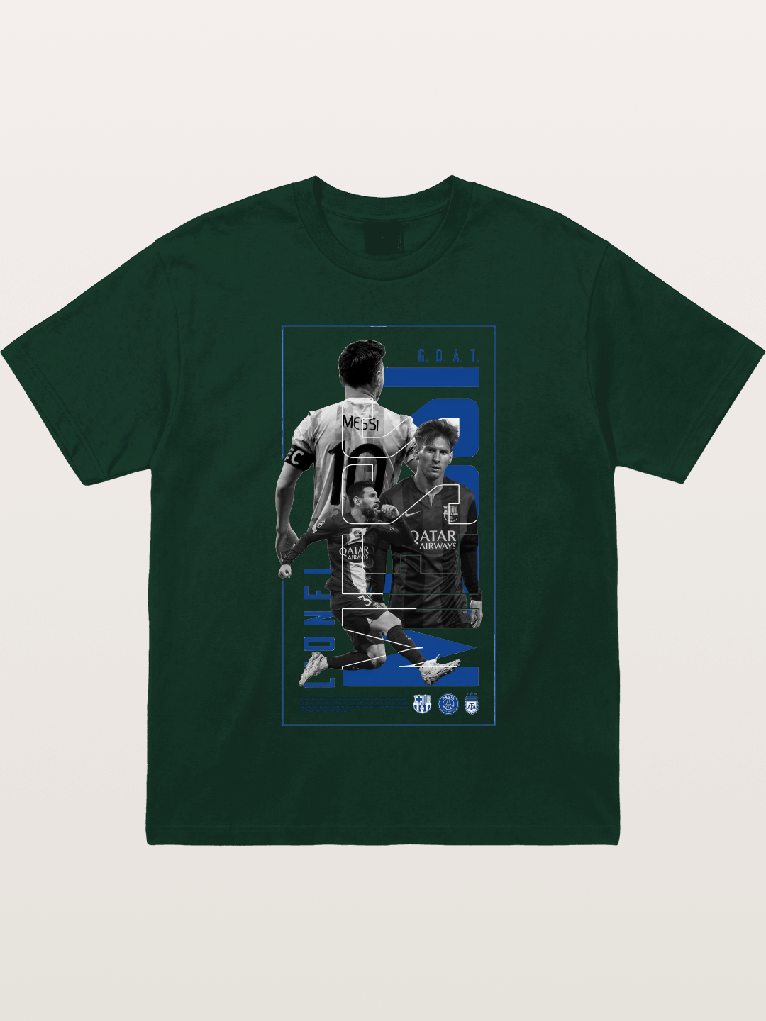 Messi GOAT Collage Poster Gildan T-shirt
