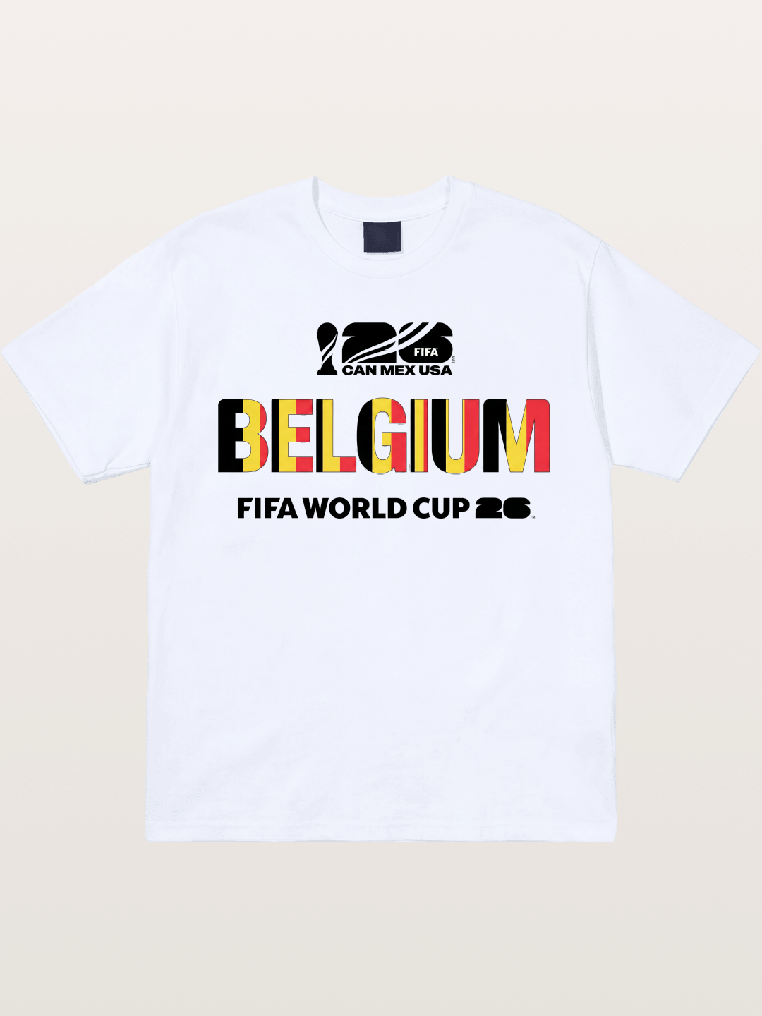 Belgium 2026 Flag Pattern Print Gildan T-shirt
