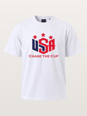 USA Chase The Cup Typography Cotton T-shirt