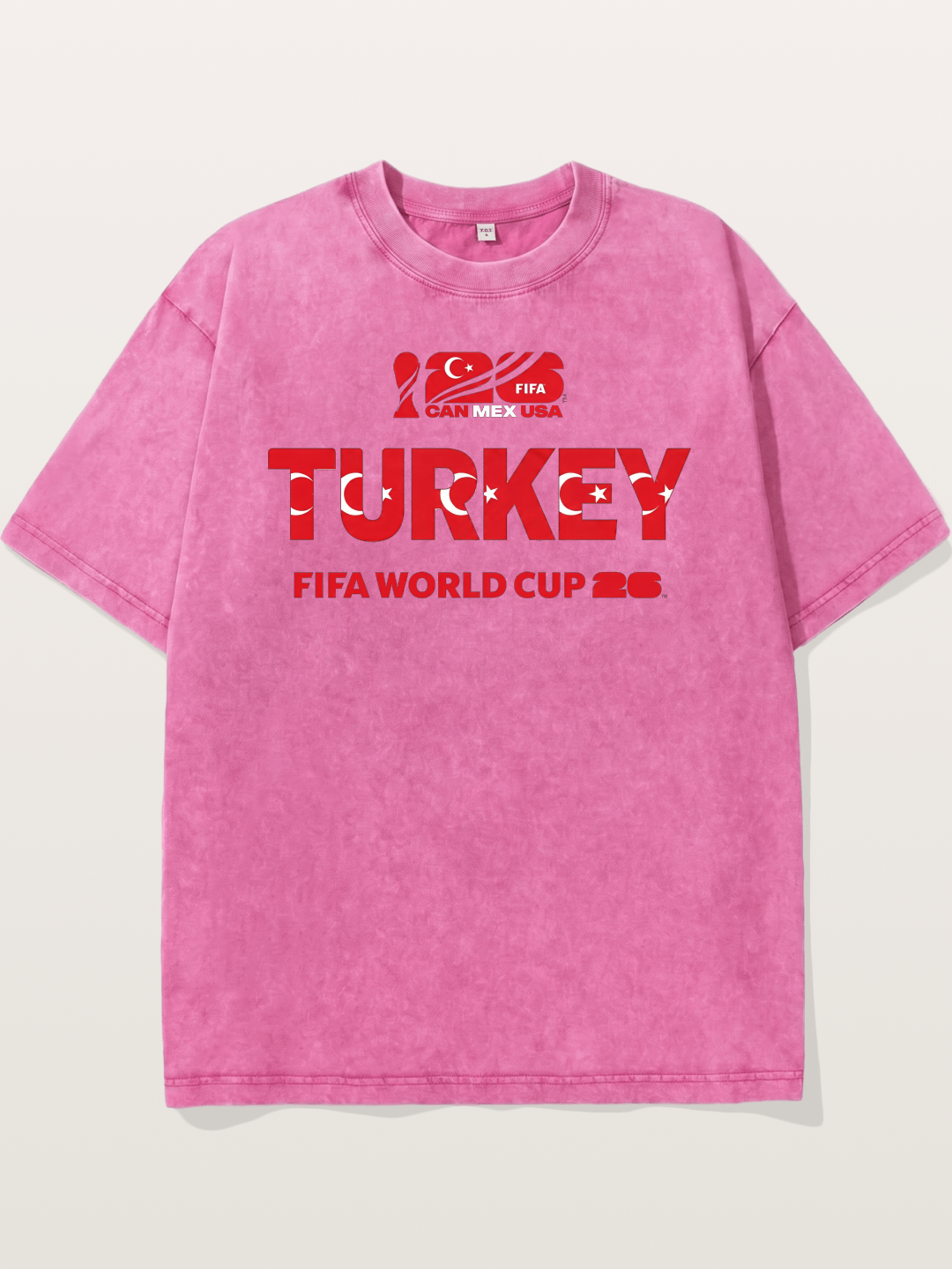 Turkey 2026 Crescent Star Design Washed T-shirt