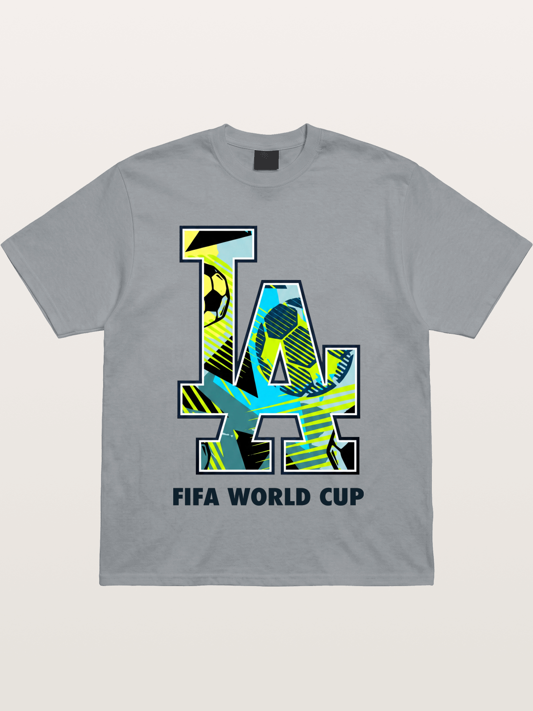 FIFA WC LA Geometric Soccer Fill Gildan T-shirt