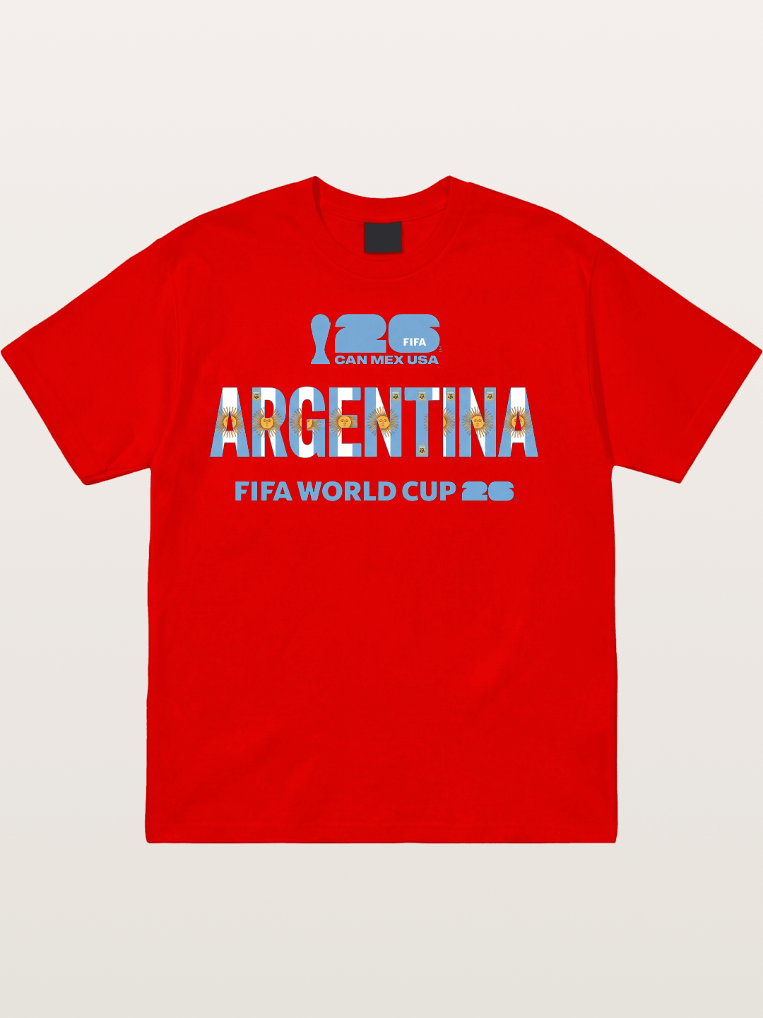2026 World Cup Argentina Sun Design Cotton T-shirt