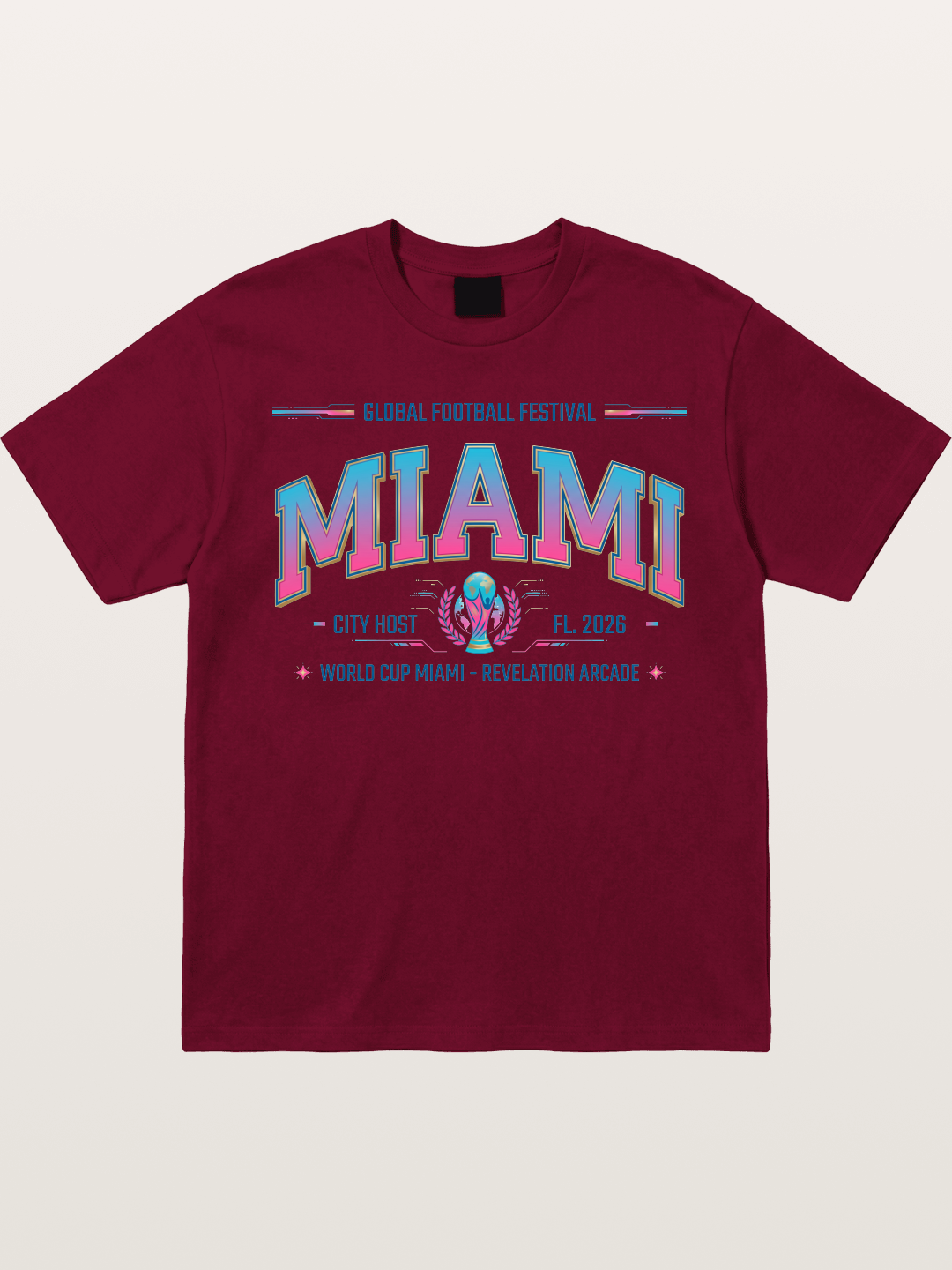 Miami 2026 WC Ombre Typography Gildan T-shirt