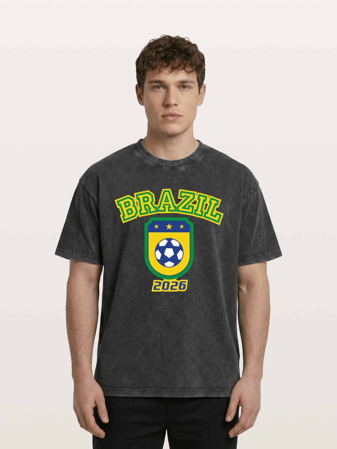 Brazil 2026 World Cup Crest Washed T-shirt