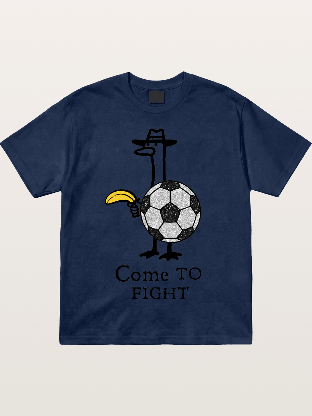 Ostrich Come To Fight Soccer Art Cotton T-shirt