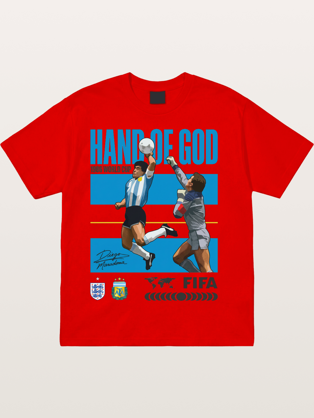 Hand of God 1986 WC Art Cotton T-shirt